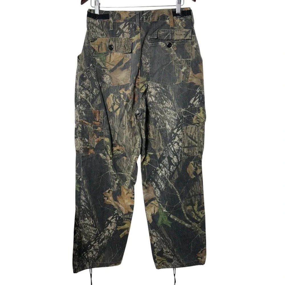 FieldStaff Mossy Oak Camo Hunting Pants Medium Cargo Outdoors Adjustable 32